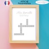 Affiche scrabble la famille du bonheur