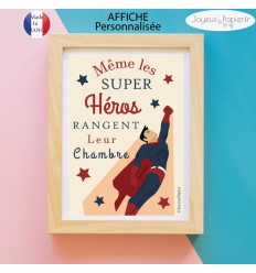 Affiche même les super héros rangent leur chambre