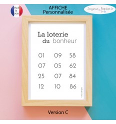 Affiche personnalisée la loterie du bonheur