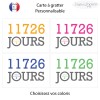 Carte à gratter anniversaire compteur de jours