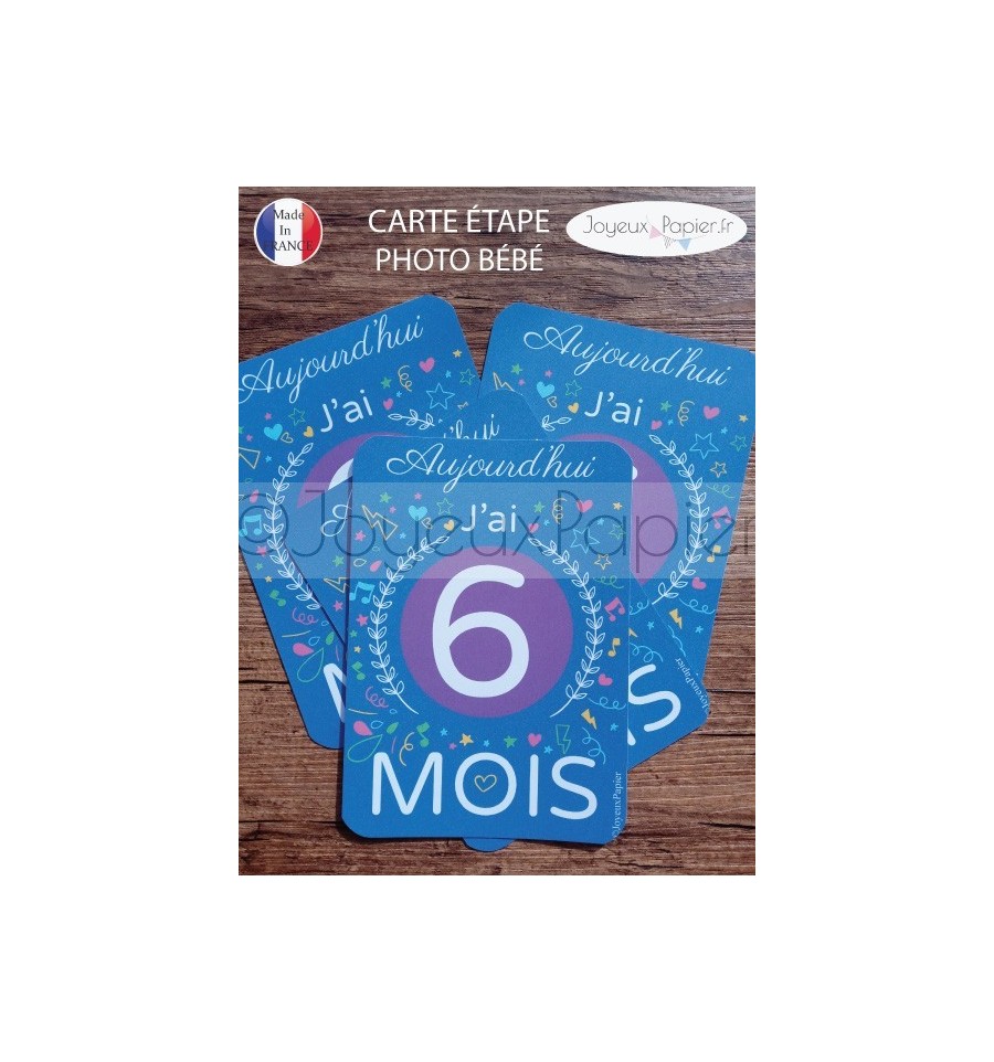 Carte Etape Bebe Photo De Chaque Mois Modele Colors