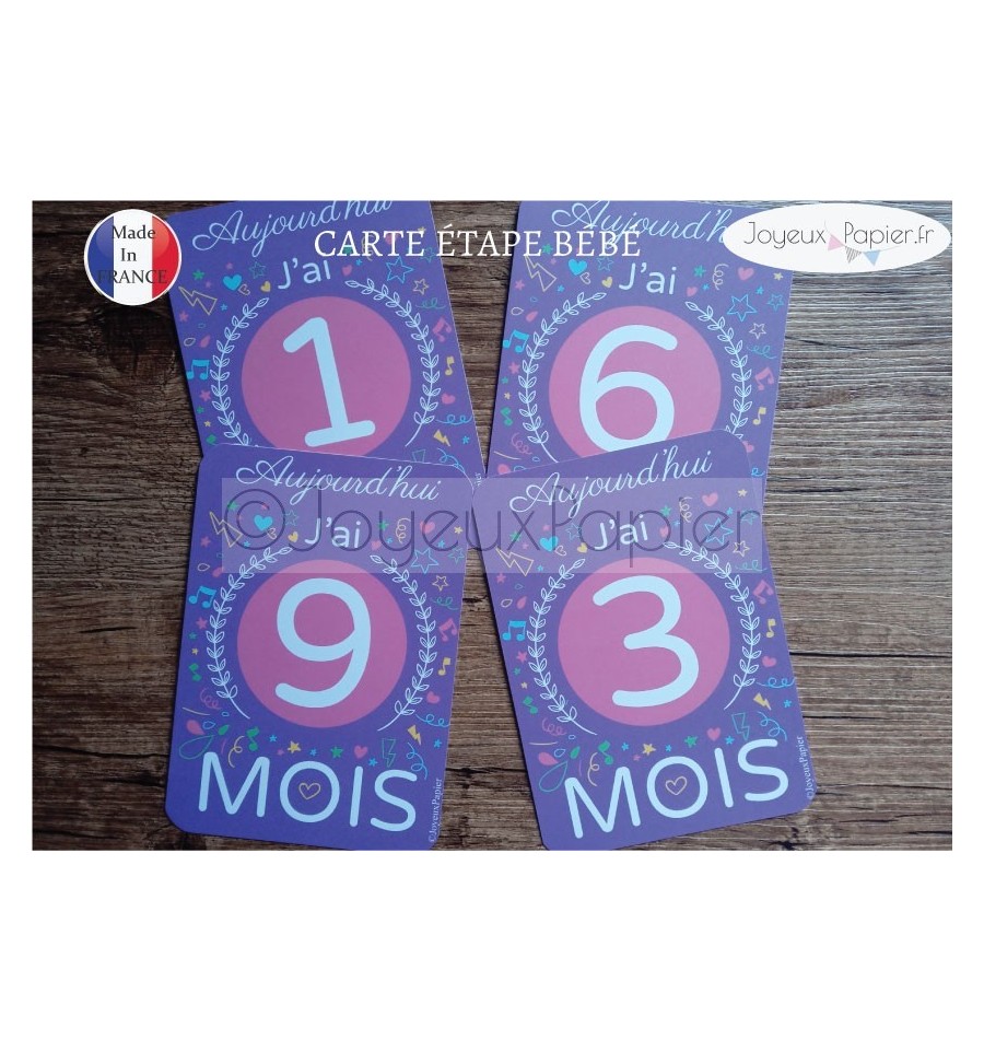 40 Carte étape bébé – JoliCoon