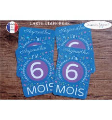 Carte étape bébé modèle colors