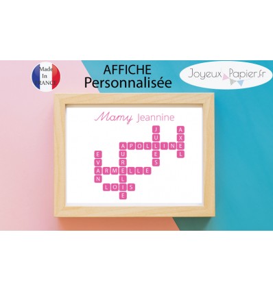 Affiche scrabble grands parents petits enfants