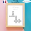 Affiche scrabble mamie en or