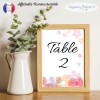 affiche numéro de table mariage