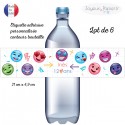 Etiquette autocollante contours de bouteille émoji