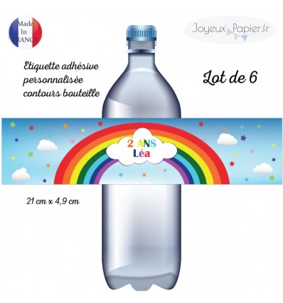 Etiquette autocollante pour bouteille anniversaire petit garçon