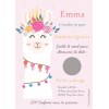 Carte à gratter invitation anniversaire lama