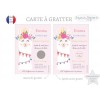 Carte a gratter invitation anniversaire lama