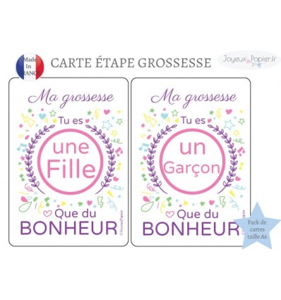 Pack de Carte étape grossesse