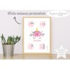 Affiche naissance fille licorne