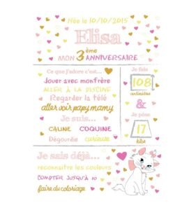 Affiche personnalisée anniversaire aristochats