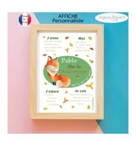 Affiche premier anniversaire garçon