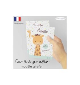 Carte a gratter demande parrain marraine girafe