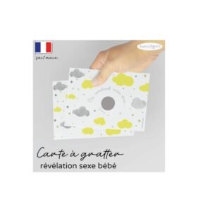Carte a gratter sexe bébé fille garçon