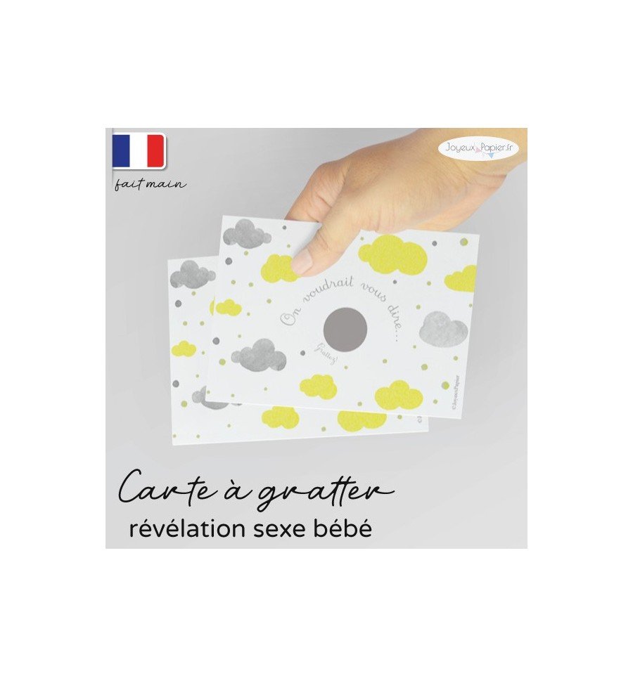 Carte à gratter annonce sexe bébé modèle nuage