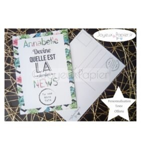 Carte à gratter Tu vas être Tata / Mamy.. modèle tropical