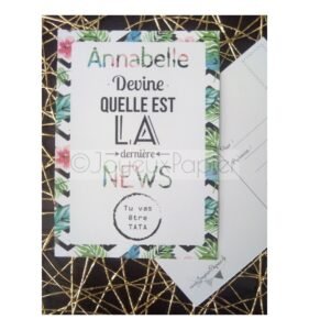 Carte à gratter Tu vas être Tata / Mamy.. modèle tropical