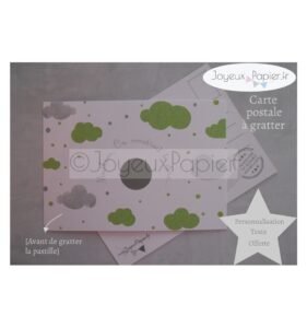 Carte à gratter sexe bébé garçon