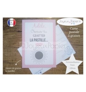 Carte à gratter annonce grossesse bouche