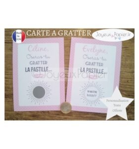 Carte à gratter annonce grossesse bouche