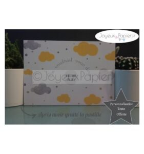 Carte à gratter sexe bébé c'est une fille