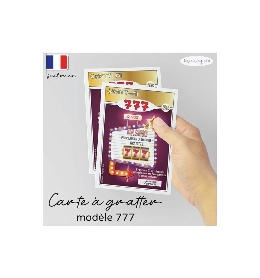 grande carte à gratter annonce grossesse originale personnalisée 777