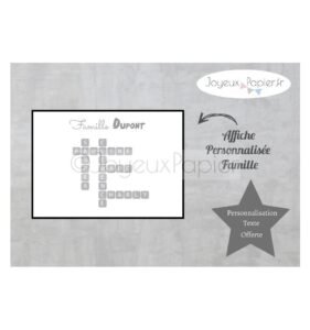 Affiche scrabble famille modèle bernard