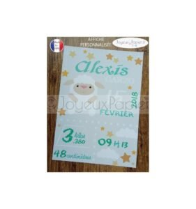 Affiche naissance personnalisée