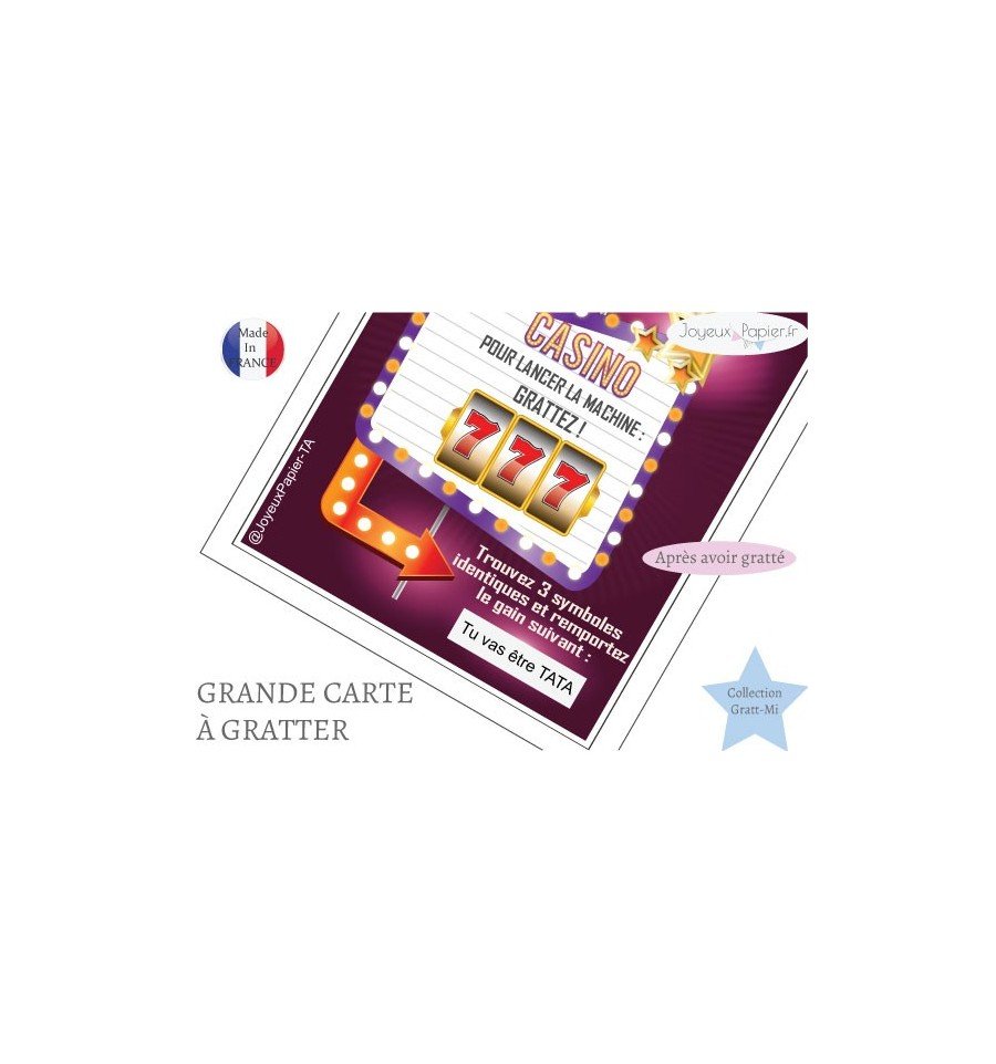 Carte à gratter annonce grossesse 777