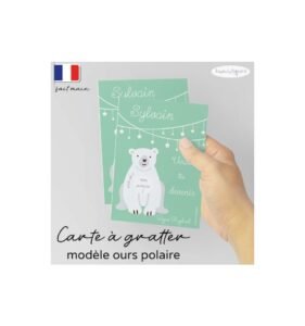 Carte a gratter demande parrain marraine ours polaire