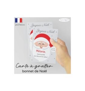 Carte a gratter cadeau surprise noel personnalisée