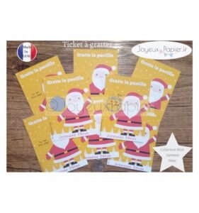 Ticket mini carte à gratter annonce grossesse père noël tu vas être papy