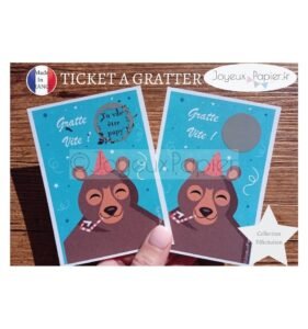 Ticket mini carte à gratter annonce grossesse père noël tu vas être papy