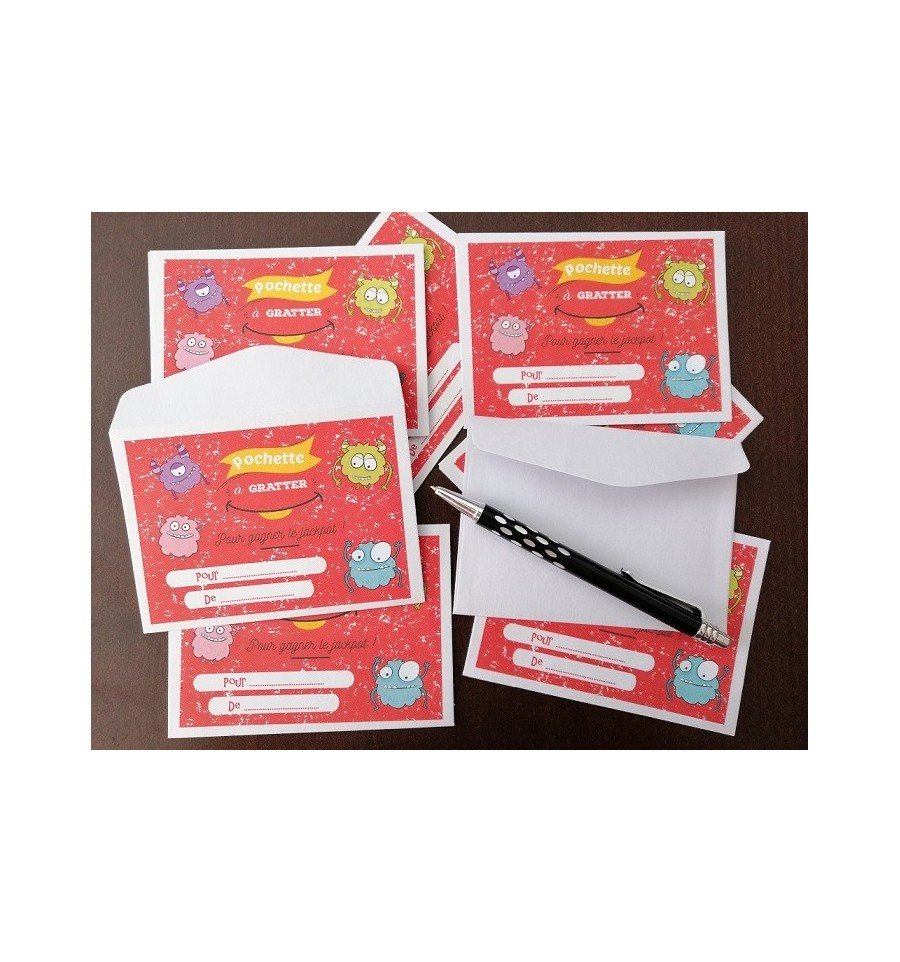 Mini enveloppe pour carte à gratter