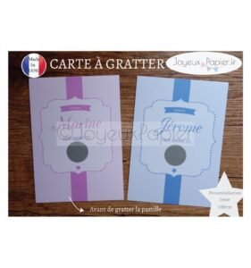 Carte à gratter demande témoin mariage