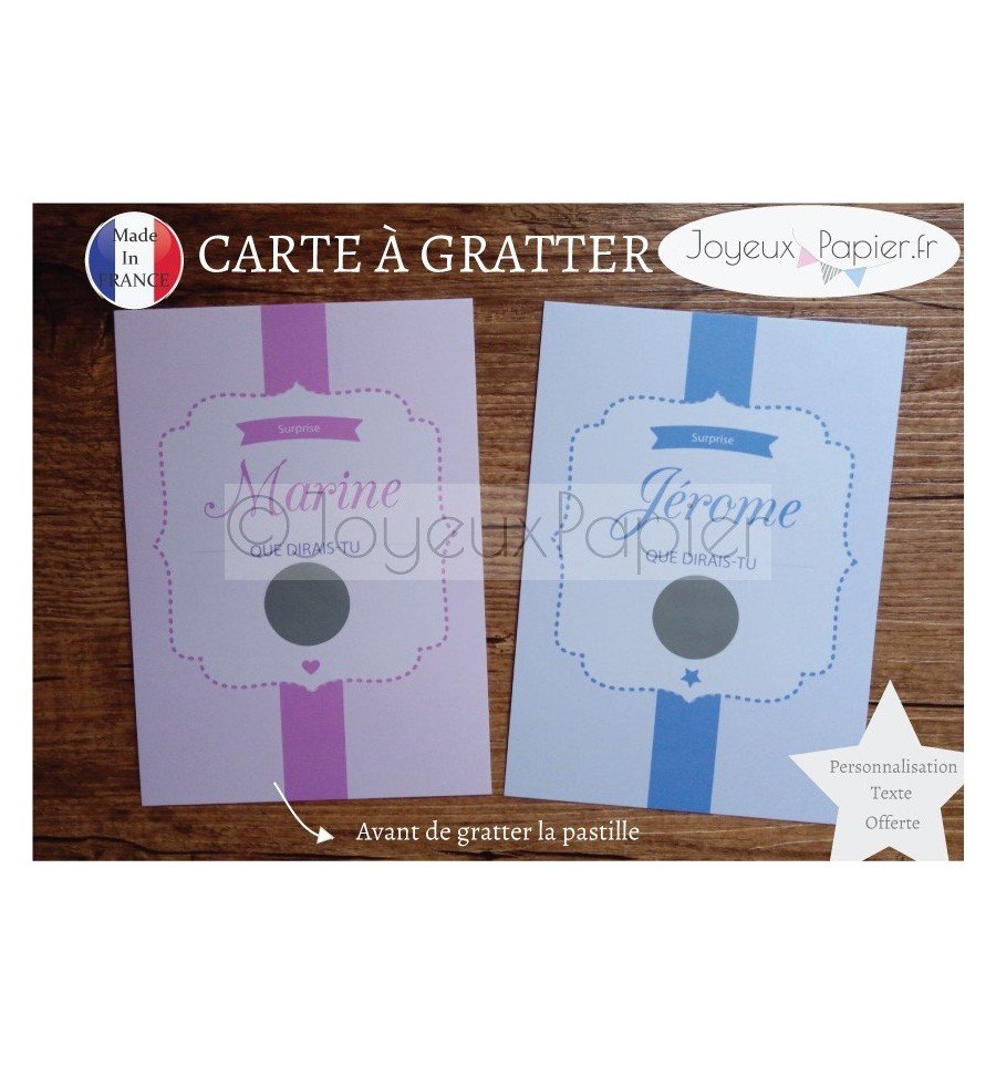 Carte à gratter demande témoin mariage