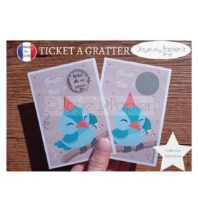 Ticket à gratter grossesse bébé est en route