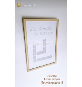Affiche scrabble la famille du bonheur