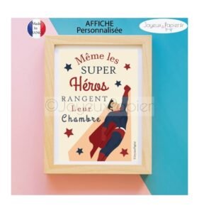 Affiche même les super héros rangent leur chambre