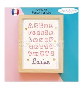 Affiche alphabet personnalisé pénom enfant