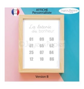 Affiche la loterie du bonheur