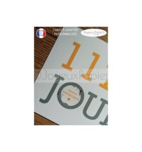 Carte à gratter anniversaire compteur de jours
