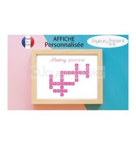 Affiche scrabble grands parents petits enfants