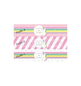 étiquette bouteille licorne