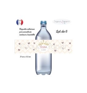 Etiquette bouteille princesse