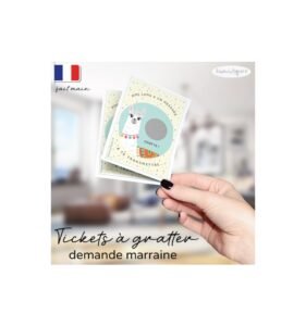 Carte à gratter demande parrain marraine originale