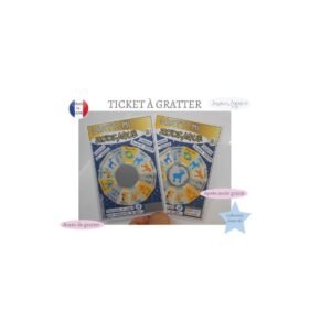 Ticket Carte à gratter annonce grossesse modèle zodiaque