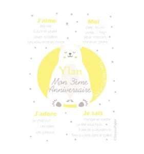 Affiche anniversaire personnalisée